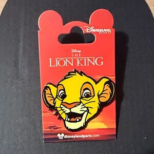Disney Lion King Simba Pin - Red and Gold